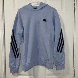 adidas Future Icon 3-Stripe Sweatshirt (Light Blue/Black)